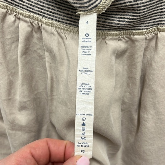 Lululemon Cropped Wide Leg Striped Wide Band Athletic Pant - Picture 3 of 6